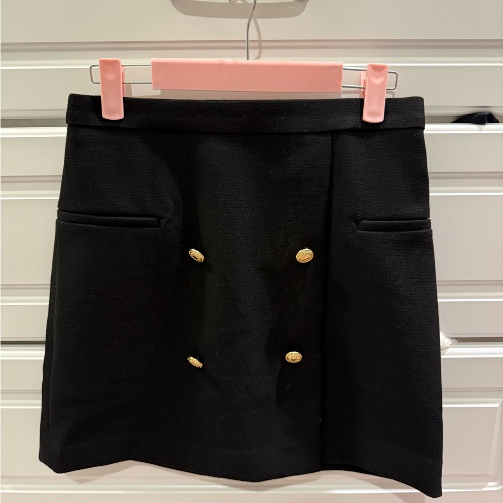 H&M Black Skirt with Gold Accents